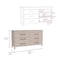 Tuhome Hms 6 Drawer Double Dresser, Four Legs, Superior Top, Six Drawers, Light Gray CZB7666 - alternate 8